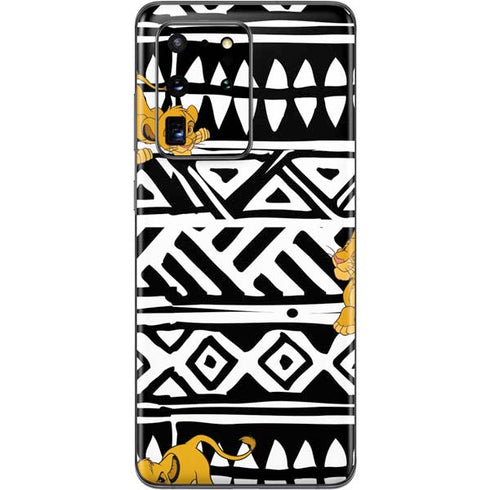 Disney The Lion King Simba Tribal Print Galaxy S20 Ultra 5G Skin